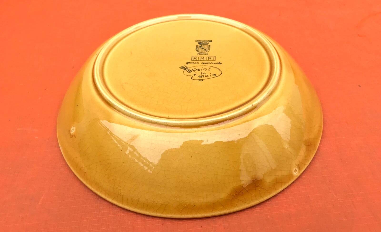1920s 4 Deep Plates Earthenware from Sarreguemines and Digoin France