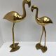 Pair brass 50s herons