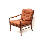 Vintage leather armchair from Ulferts Sweden made in the 1970s