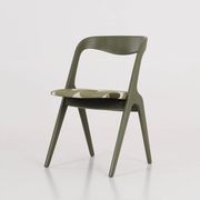 Chaise verte, design danois, années 1970, production : Danemark