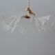 Pleated suspension in frosted glass 50s