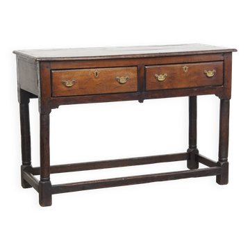 Table d'appoint, console anglaise en chêne, fin du XVIIIe siècle