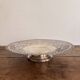 Silver metal footed fruit bowl vintage empty pocket.