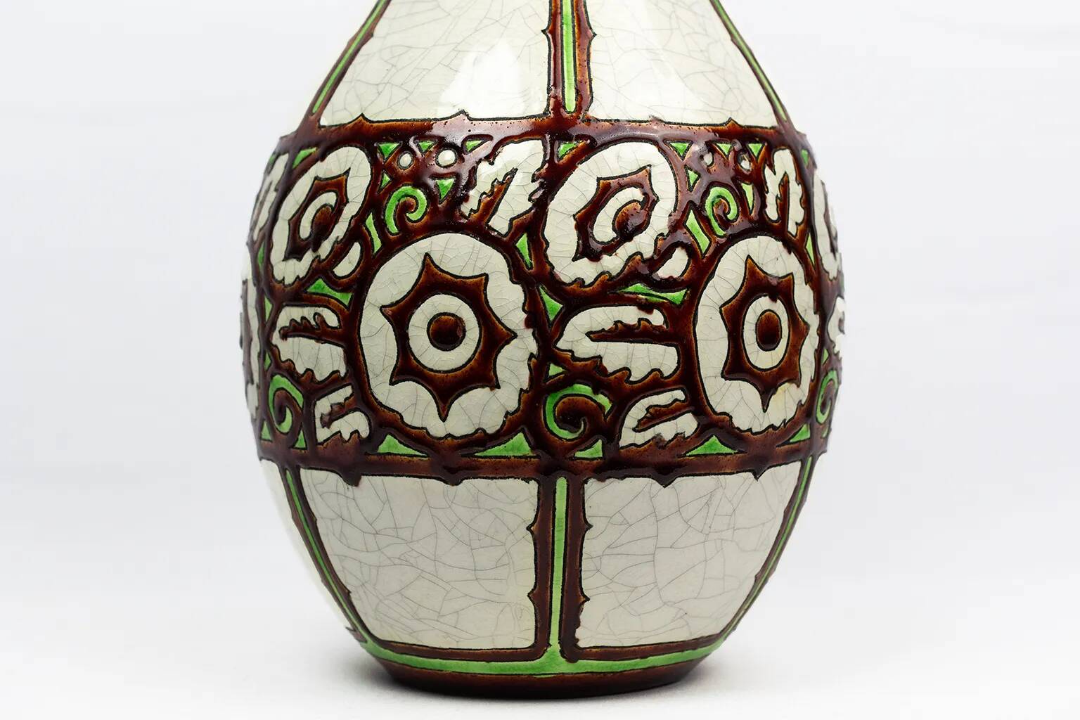 Vase Charles Catteau - Boch Frères Keramis – crackled earthenware, decoration 983