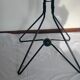 Vintage coat rack from the 1960s in iron and wood, brutalist art deco, standing, France.