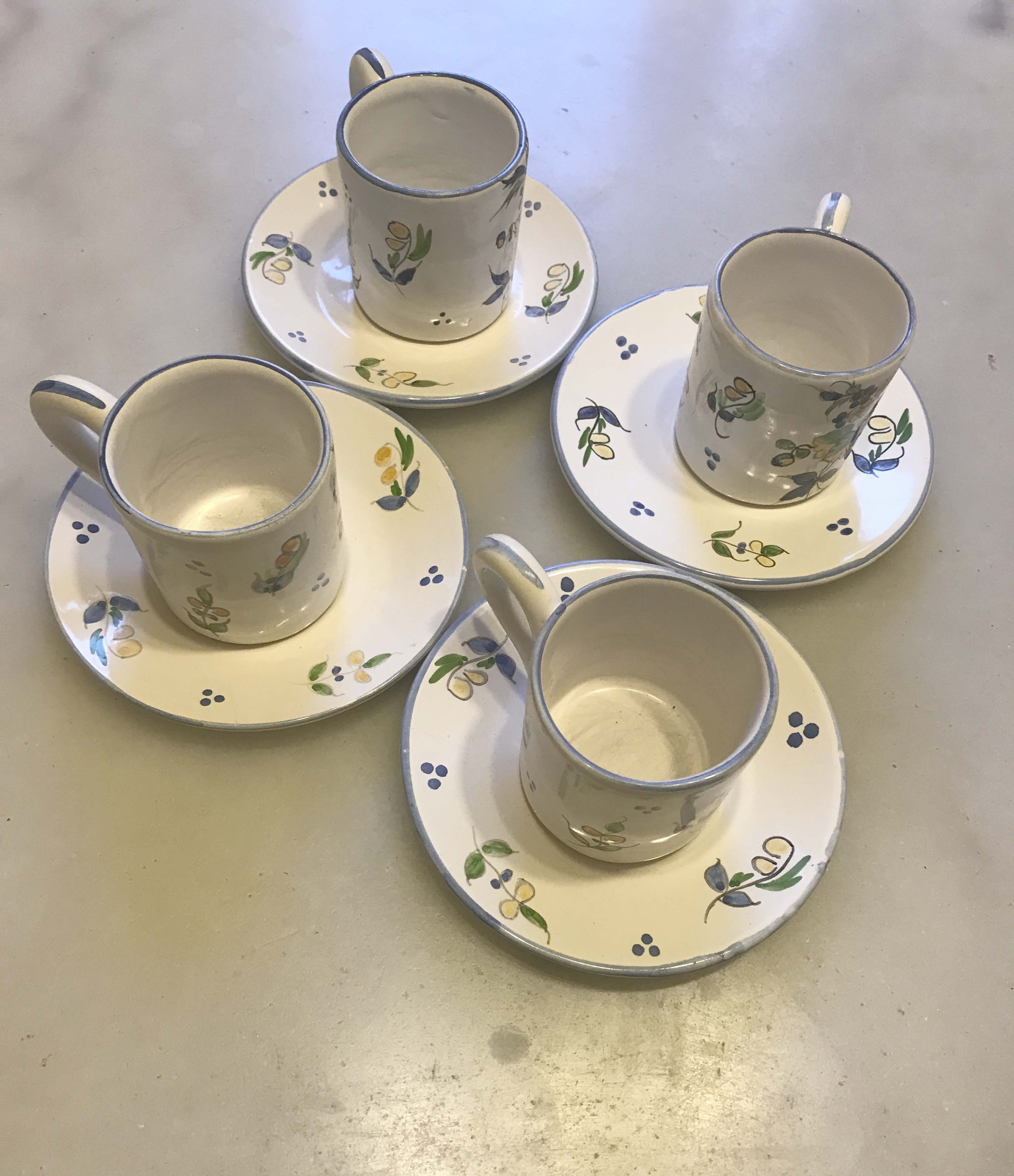 Cups and saucers