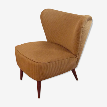 Vintage velvet cocktail armchair