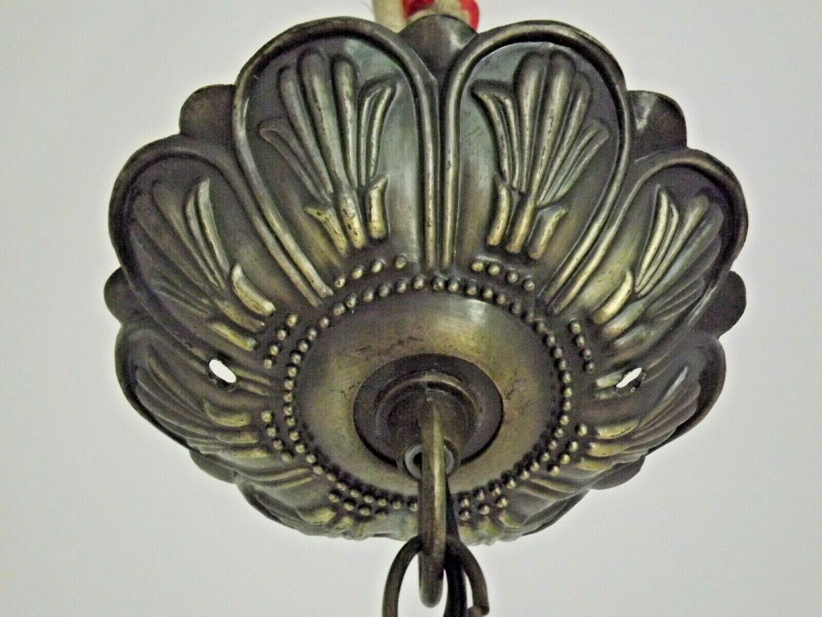 Beautiful Shaded Deep Pink  Murano Blown Glass Wrought Iron Ceiling Light