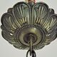 Beautiful Shaded Deep Pink  Murano Blown Glass Wrought Iron Ceiling Light