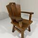 Rustic brutalist arm chair solid oak 1960’s