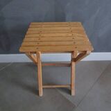Tabouret pliant ancien en bois de pêcheur ou peintre