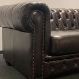 Brown leather Chesterfield vintage Sofa