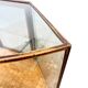 Antique Curved Glass Display Cabinet – Wooden Showcase – Early 20th Century