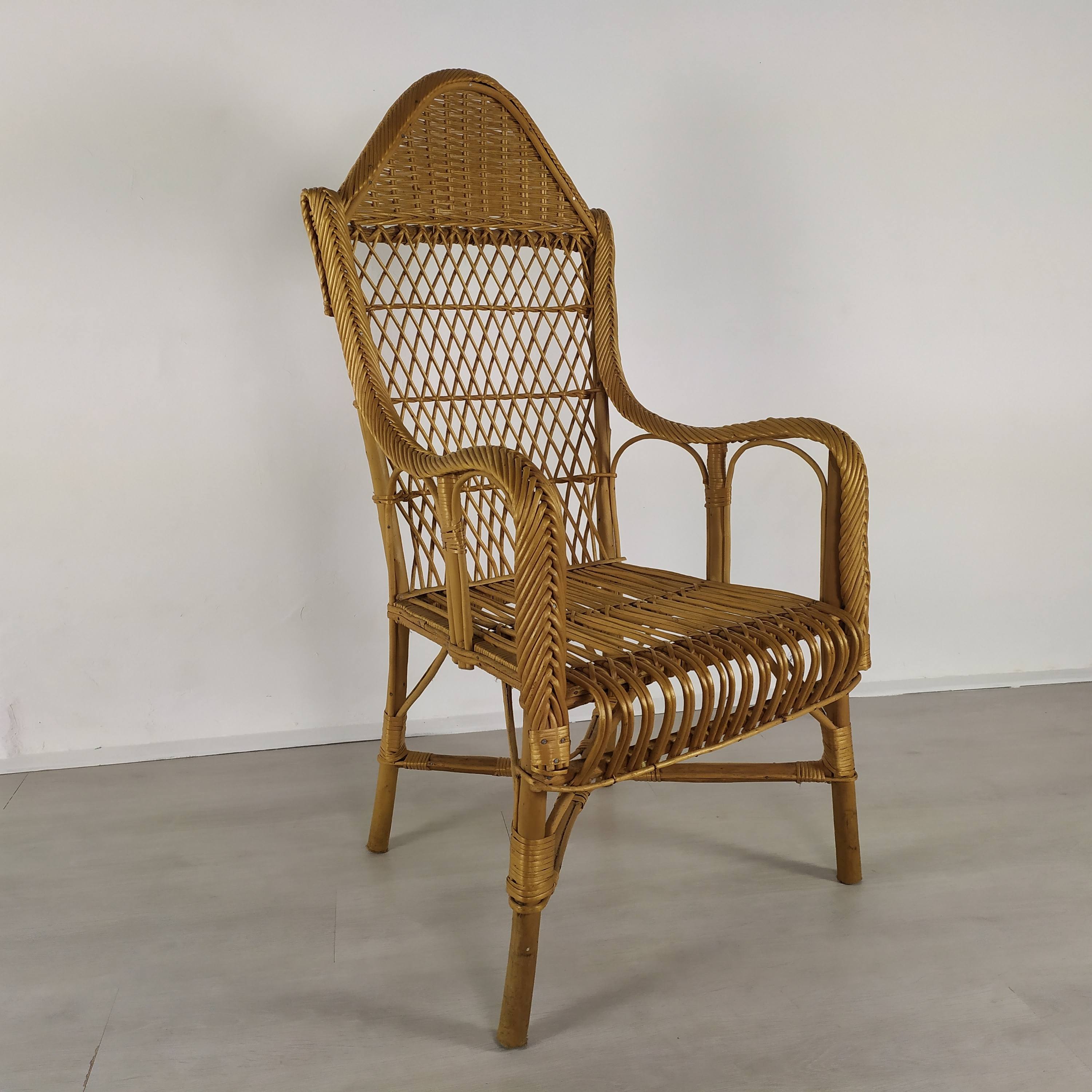 Rattan armchair