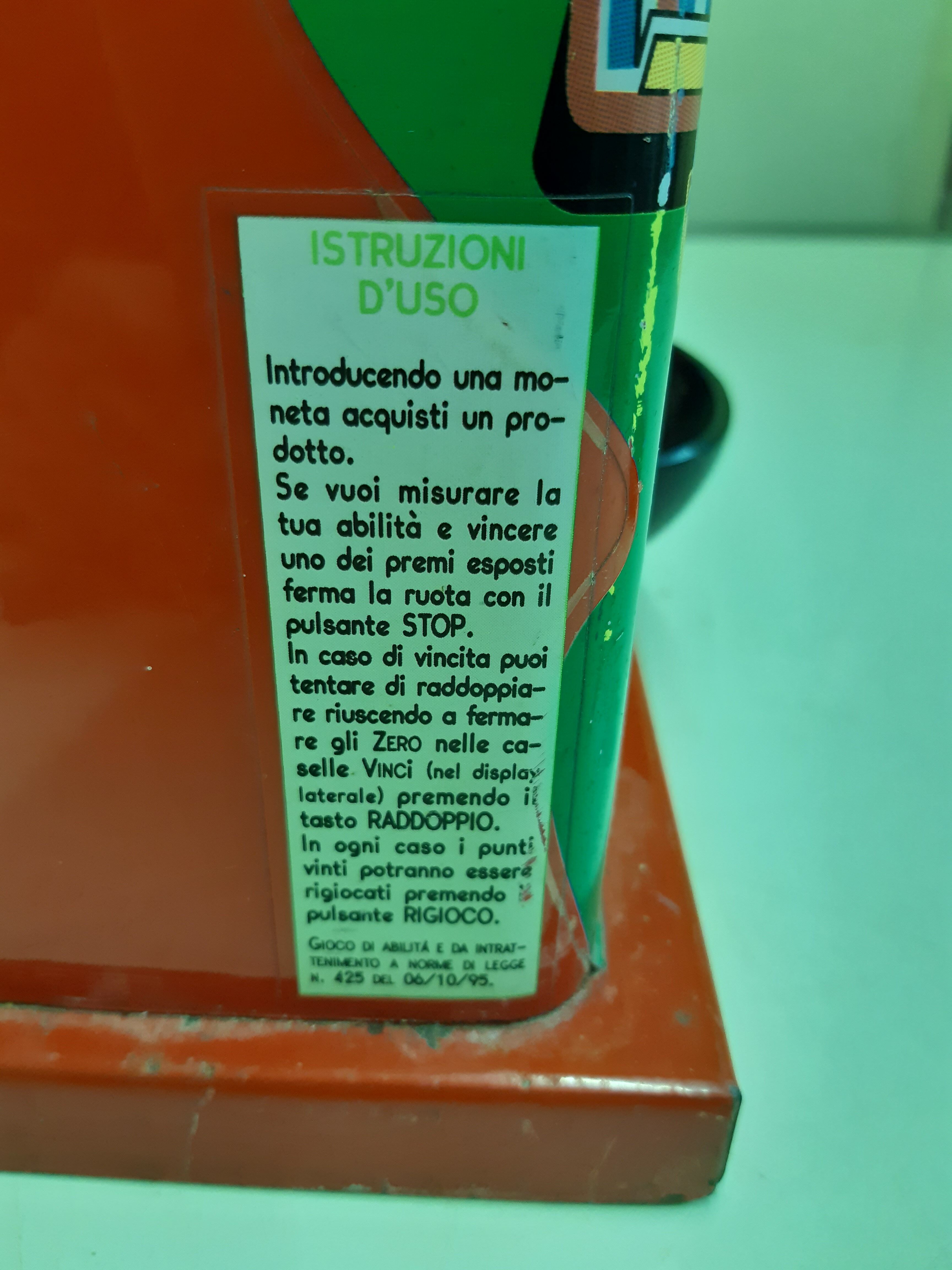 Old vintage Italian slot machine