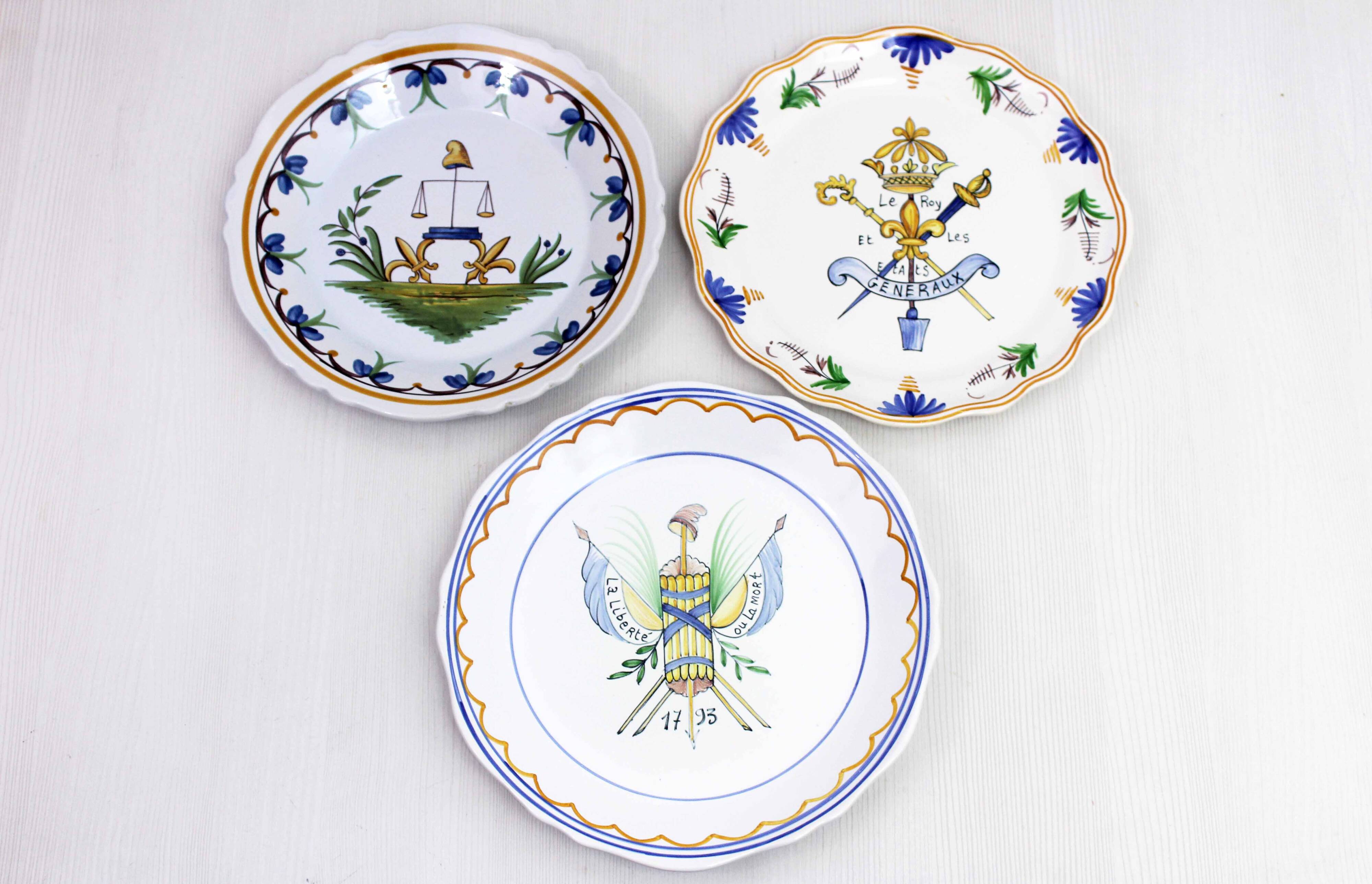 Revolution decorative plate in Nevers earthenware