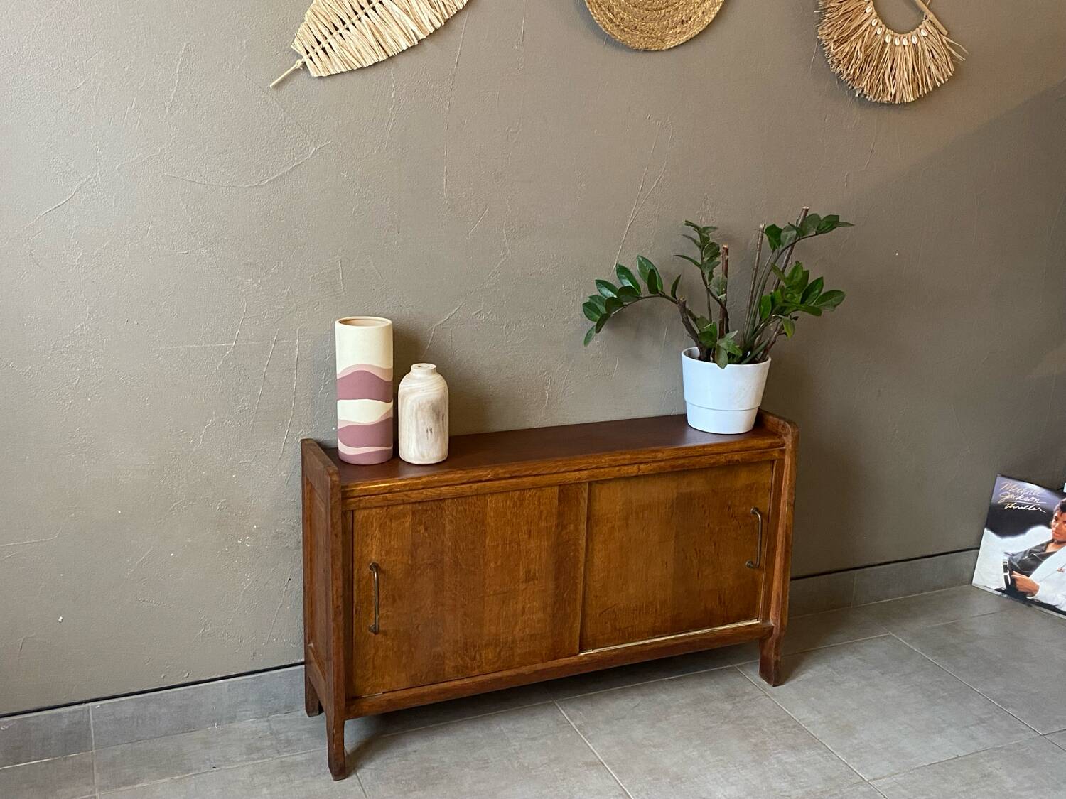 Small vintage wooden storage unit
