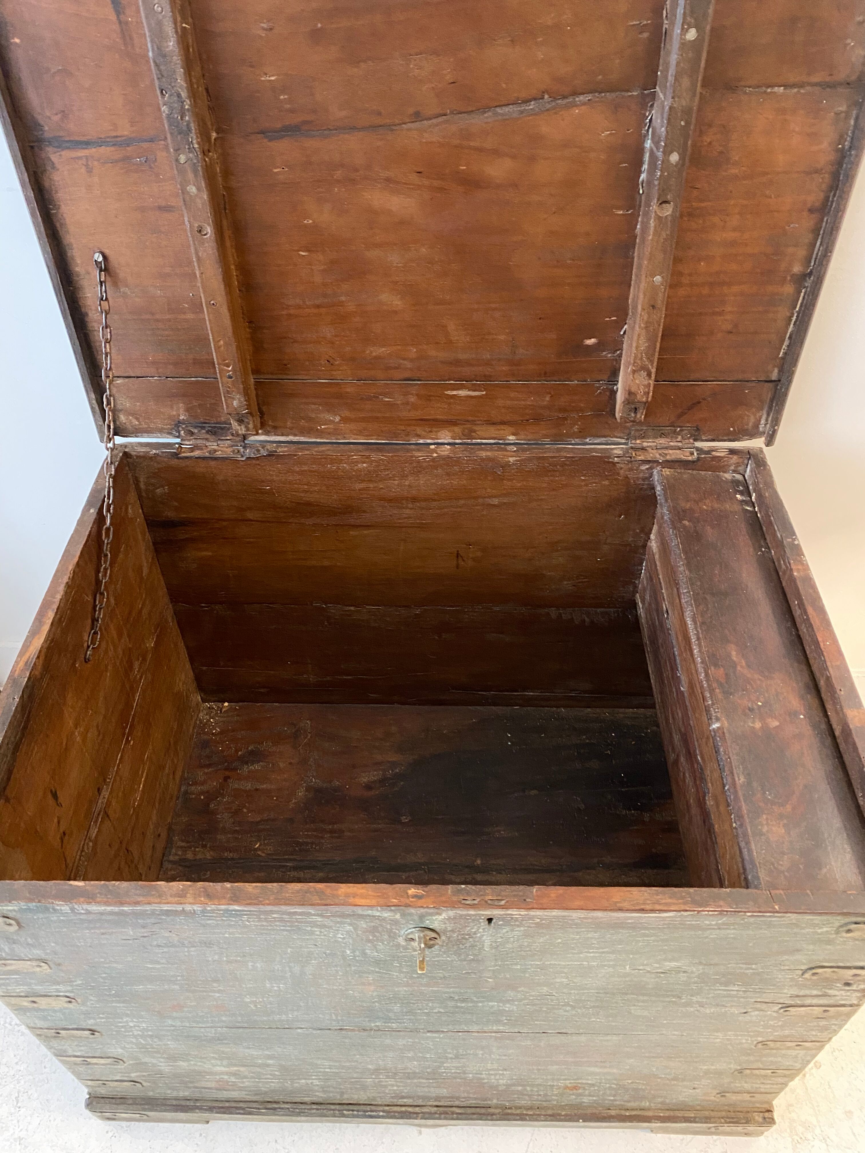 Old Indian wooden chest