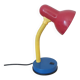 Lampe de bureau couleur Memphis rouge bleu jaune