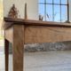 Cherry farmhouse table with spindle legs, 1950s