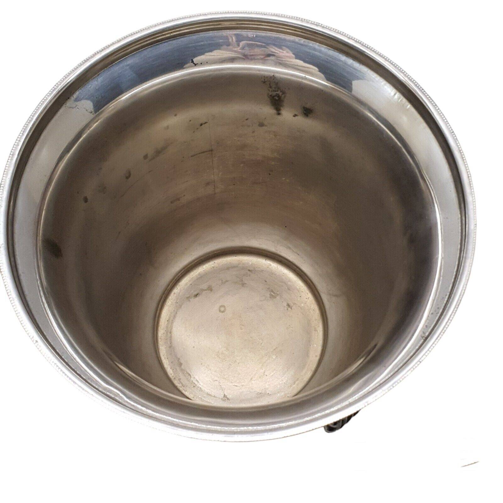 Rare silver metal champagne bucket signed veuve clicquot ponsardin lion head