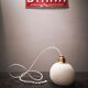 Suspension walker old opaline white globe spirit night light 1930 Art Deco TBE