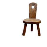 Antique peasant chair in solid wood – Handcrafted piece with rustic charm
