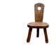Antique peasant chair in solid wood – Handcrafted piece with rustic charm