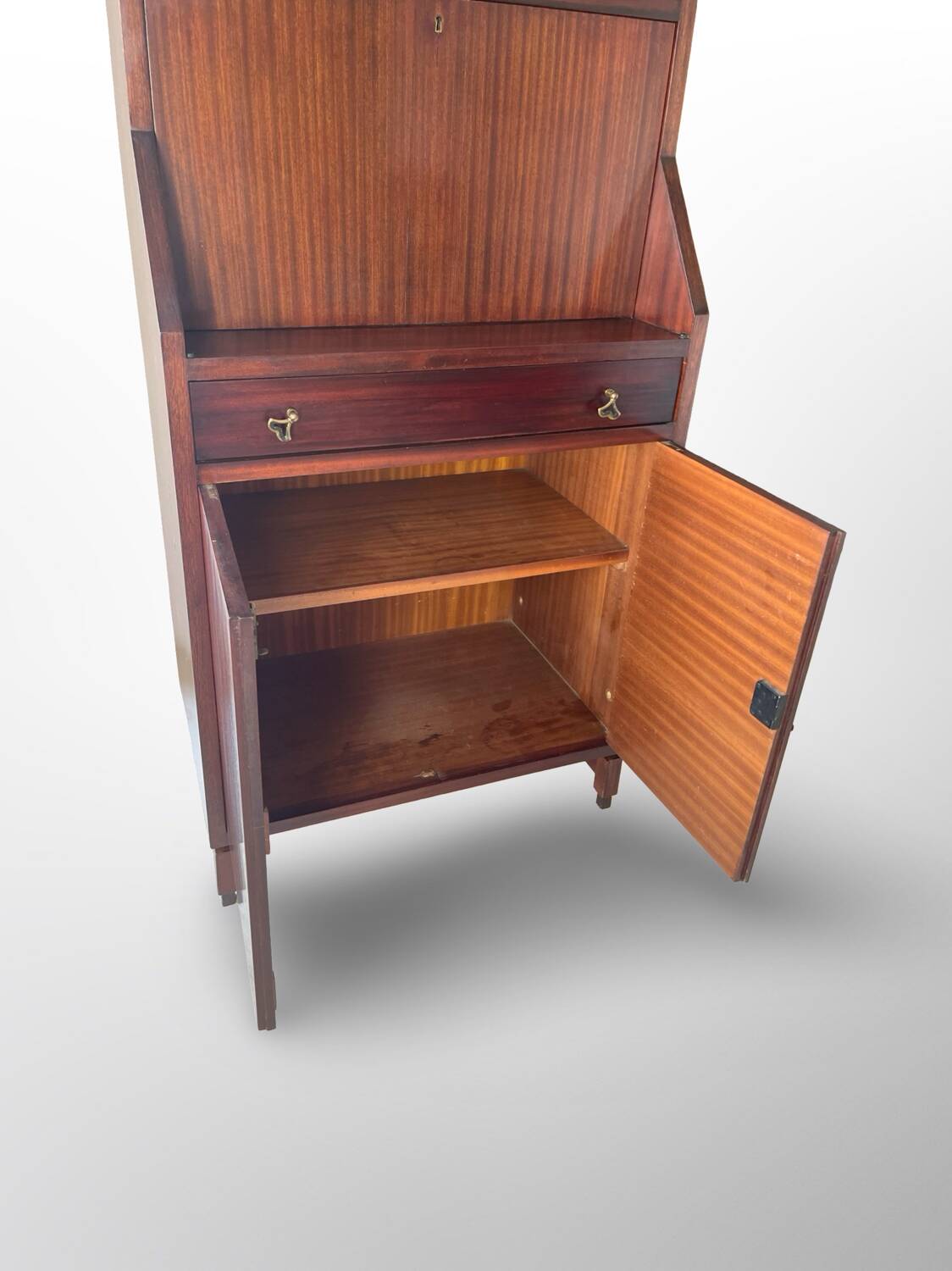 Buffet/crédence italienne en bois et acajou plaqué, années 1960.