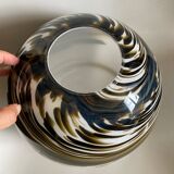 Marbled blown glass globe lampshade