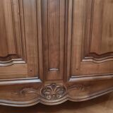 Regency bookcase in solid cherry wood stained walnut.