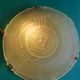 Pressed glass basin pendant light with Art Deco floral decoration Artistar France