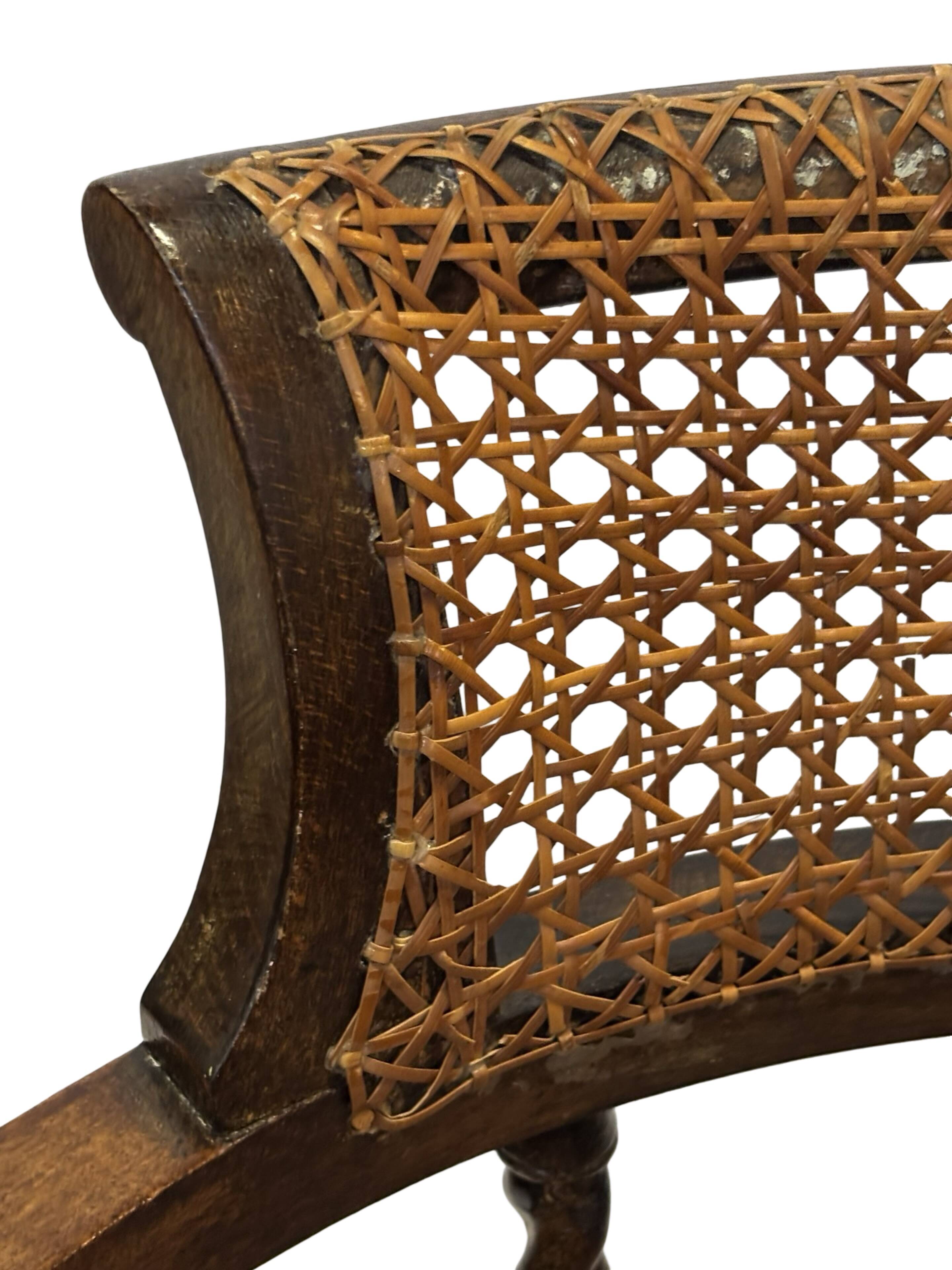 Antique Barley Twist, Rattan Seated Captains Chair easy chair Classic