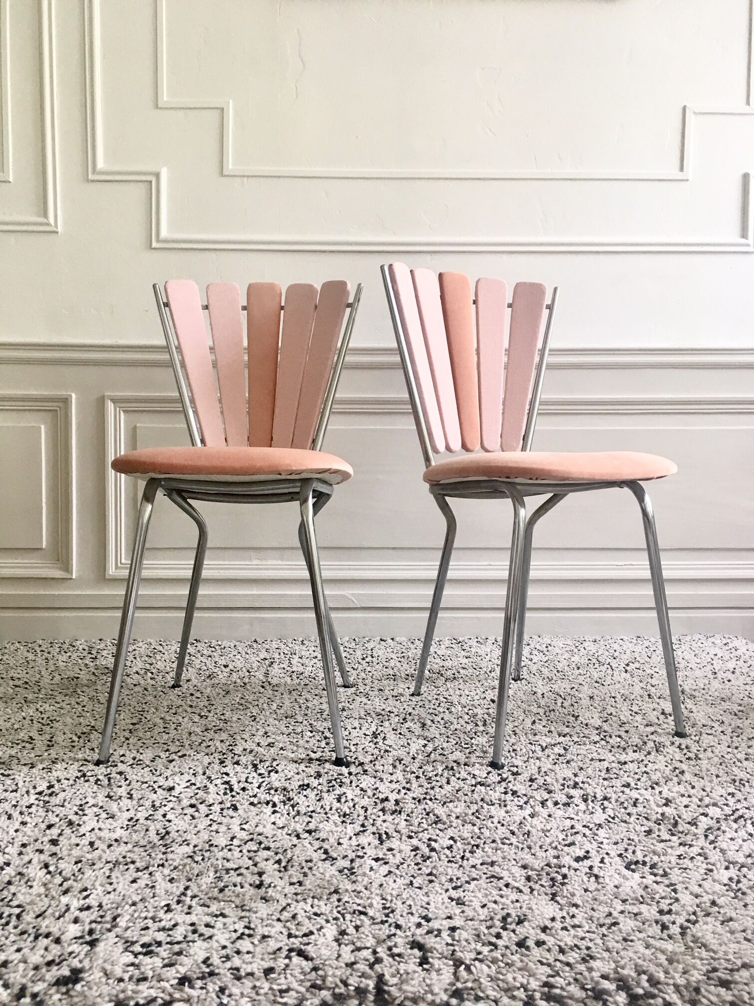 restored vintage "petal" chairs