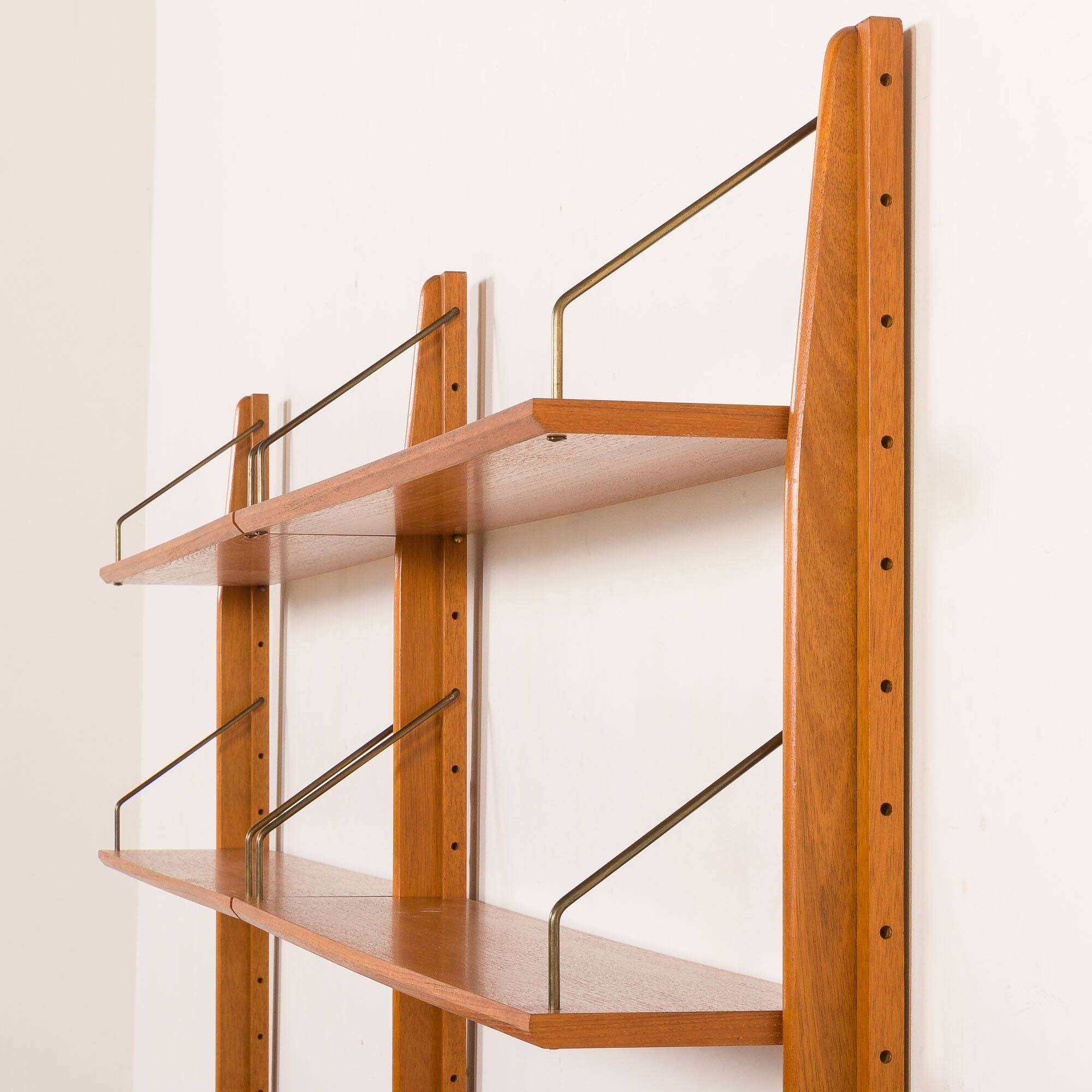 Fredrik A. Kayser teak free standing wall unit for Gustav Bahus, Norway 196