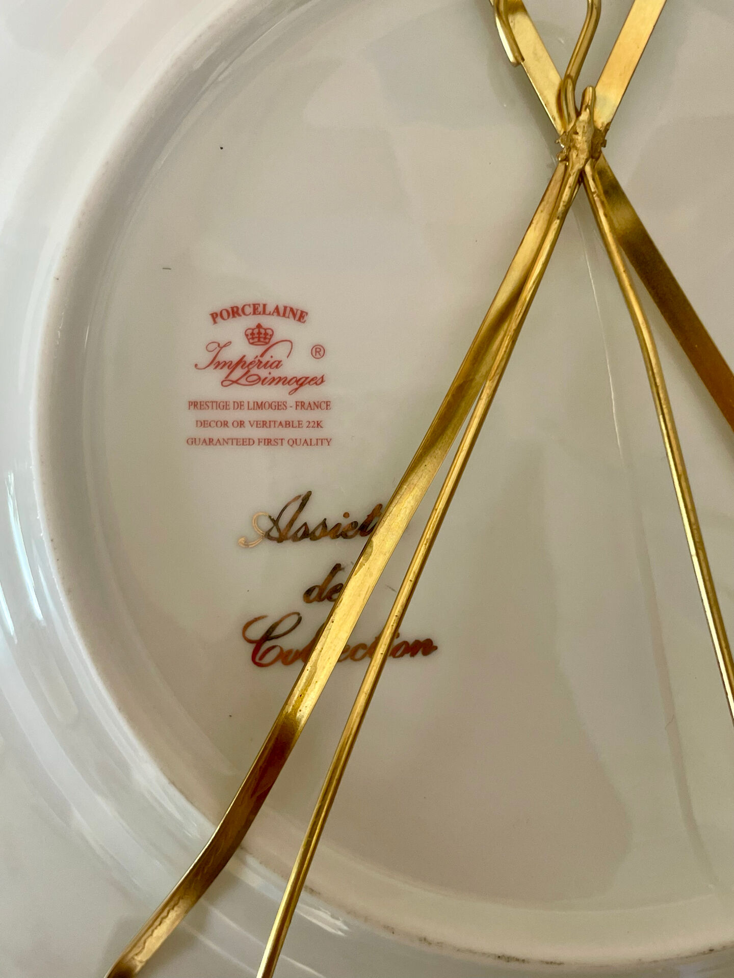 Decorative plate collection limoges. prestige de limoges - france