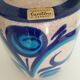 Carstens vase West Germany blue floral motifs