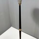 Elegant Glass, Beech and Brass Floor Lamp, Italy