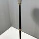 Elegant Glass, Beech and Brass Floor Lamp, Italy