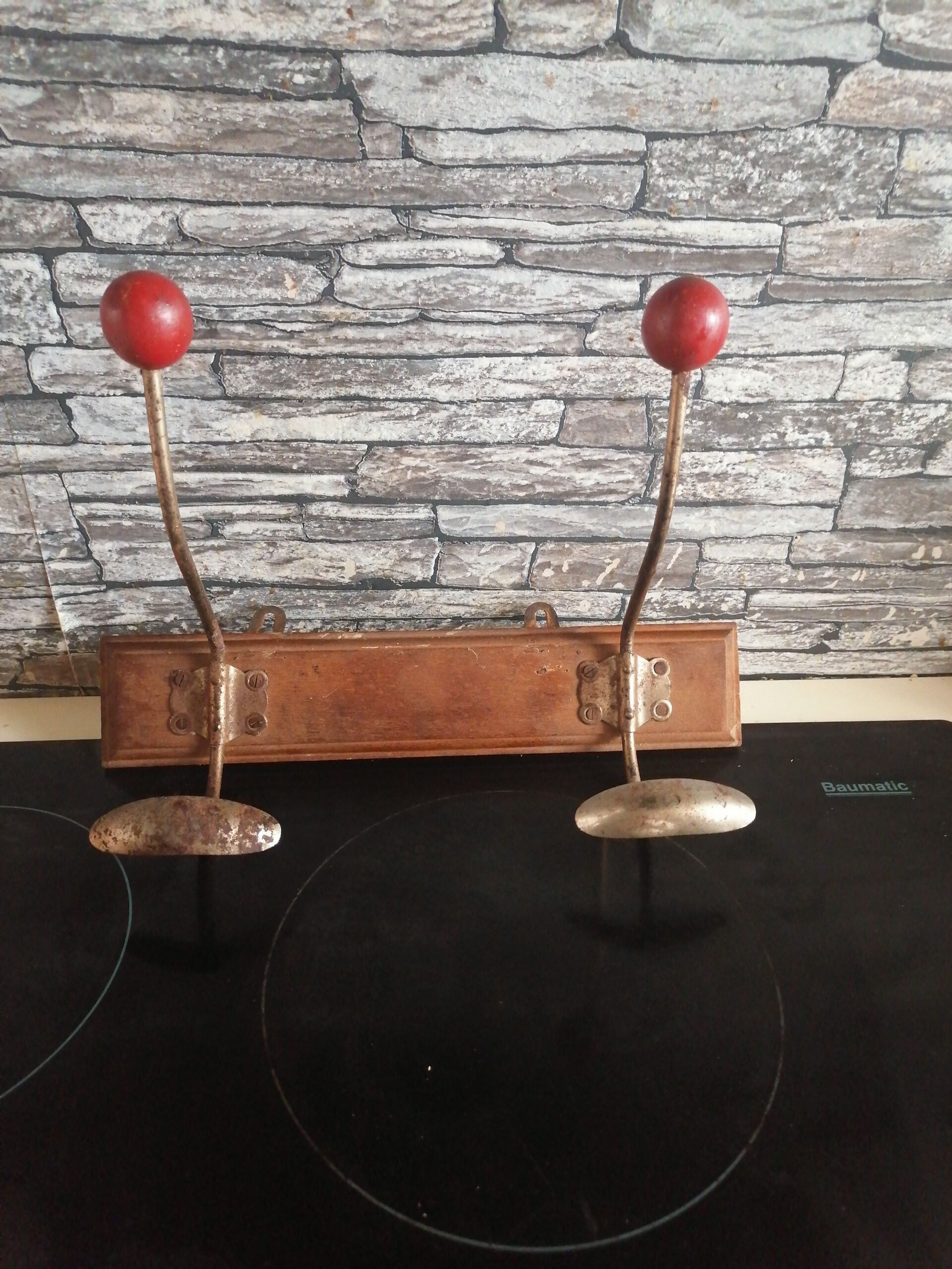 Coat roack old metal wood