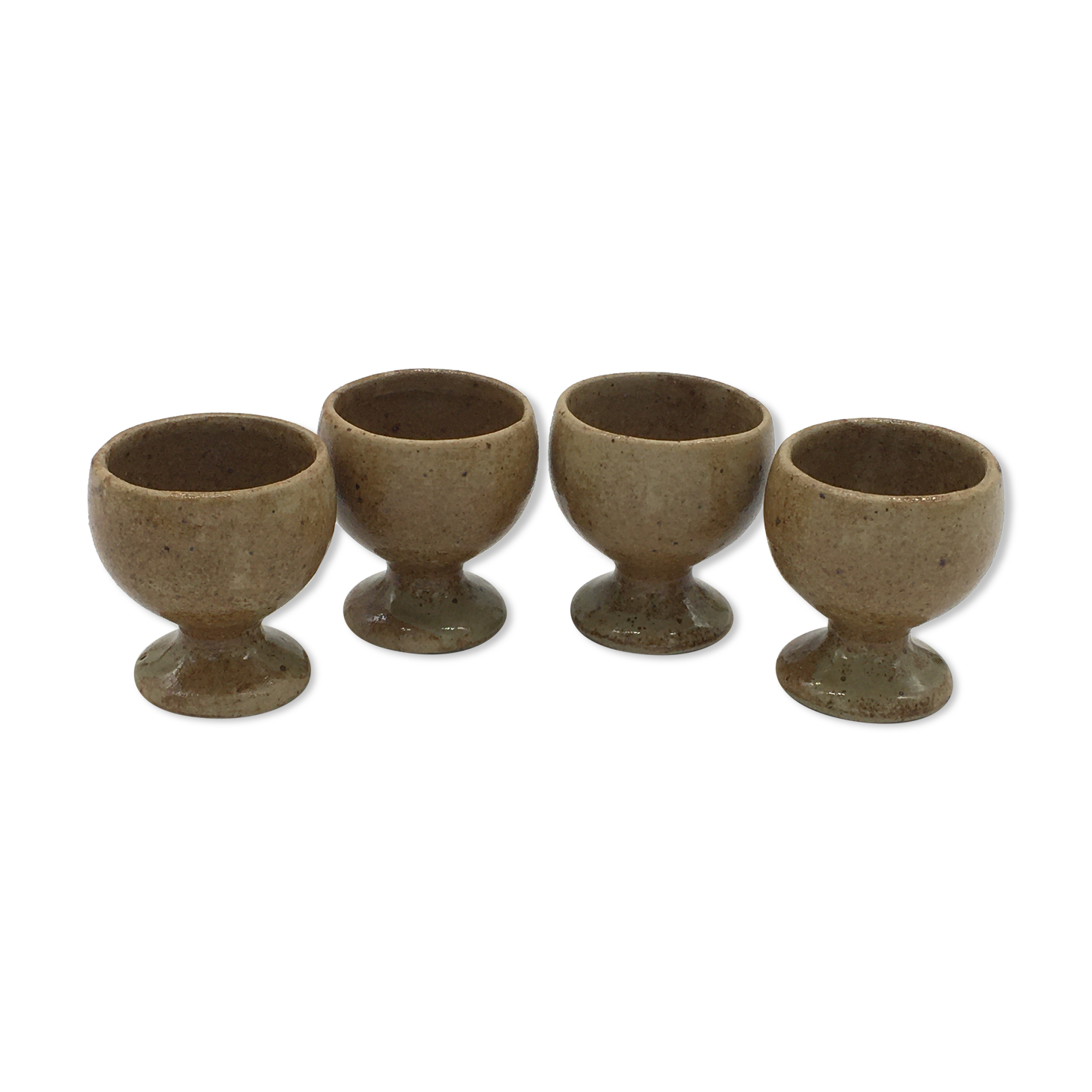Lot de 4 coquetiers en grès