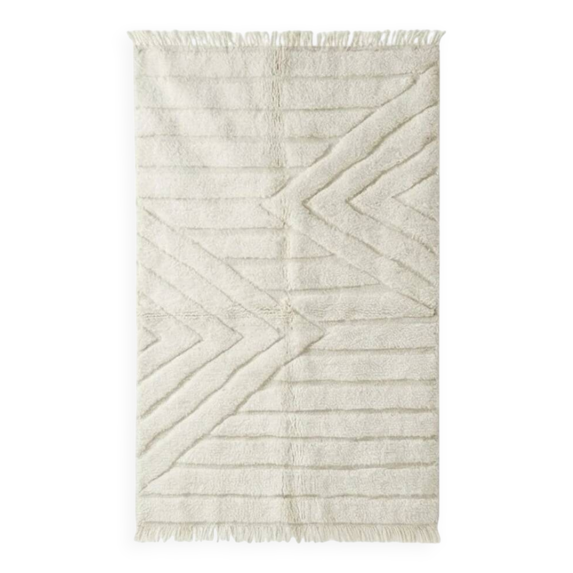 Beni Ourain rug with geometric patterns