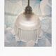 Brass and glass hanging lamp