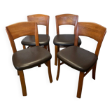 Scandinavian chairs in solid teak from the 1970s.
