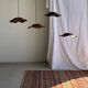 Average suspension flat wavy leaf in teak flower stripes D:40