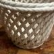 Vintage woven ceramic cache-pot