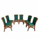 Set of six vintage bamboo and rattan dining chairs