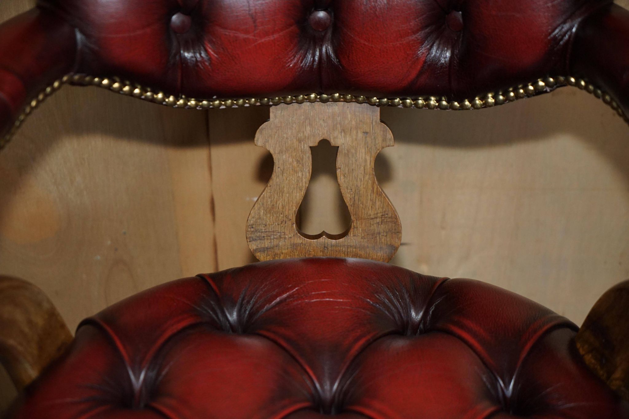 Victorian Chesterfield leather captain's chair