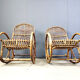 Vintage bamboo rocking chairs, 1960s - set of 2