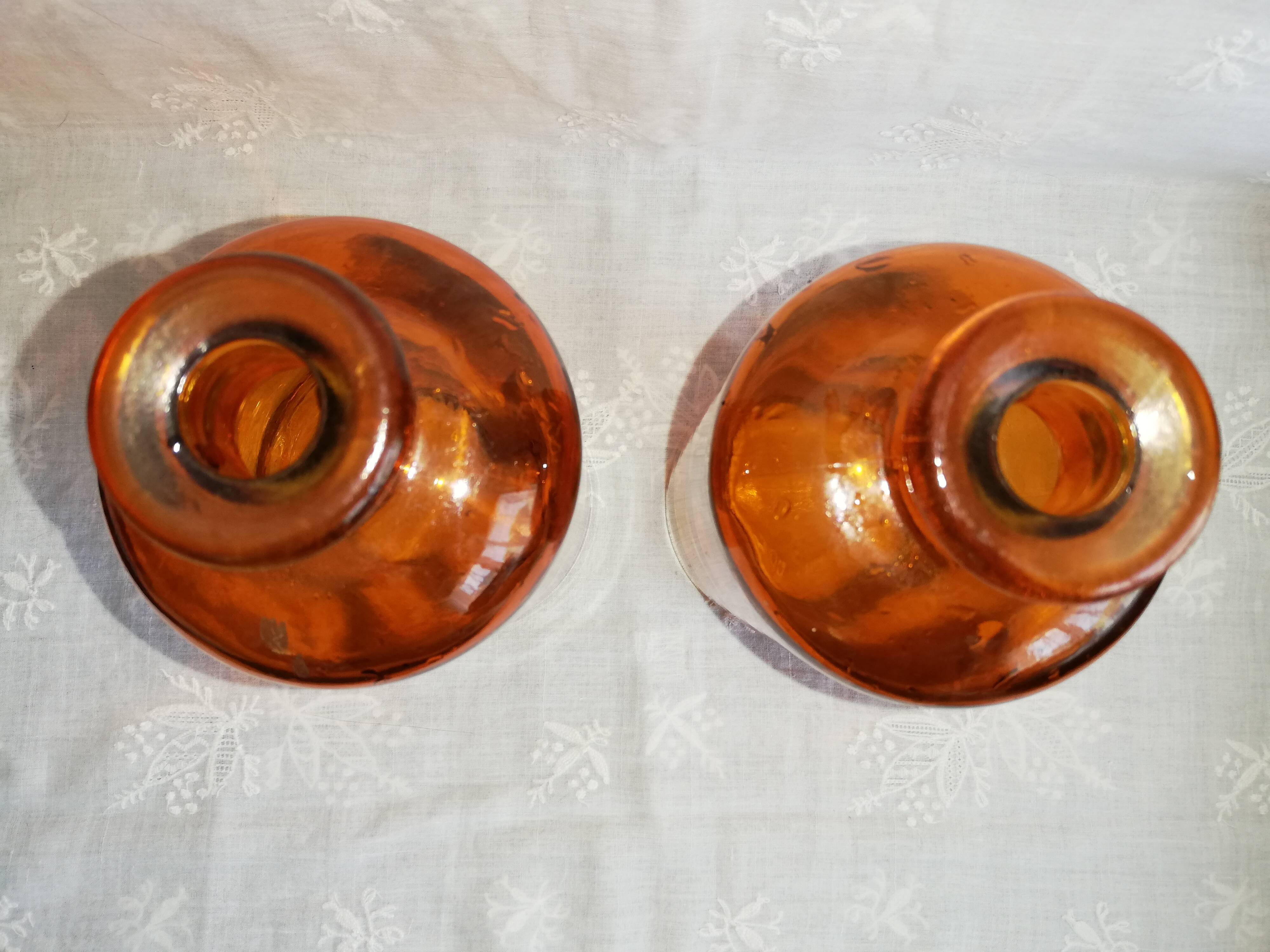 Set of 2 vials, copper bottles apothecary type
